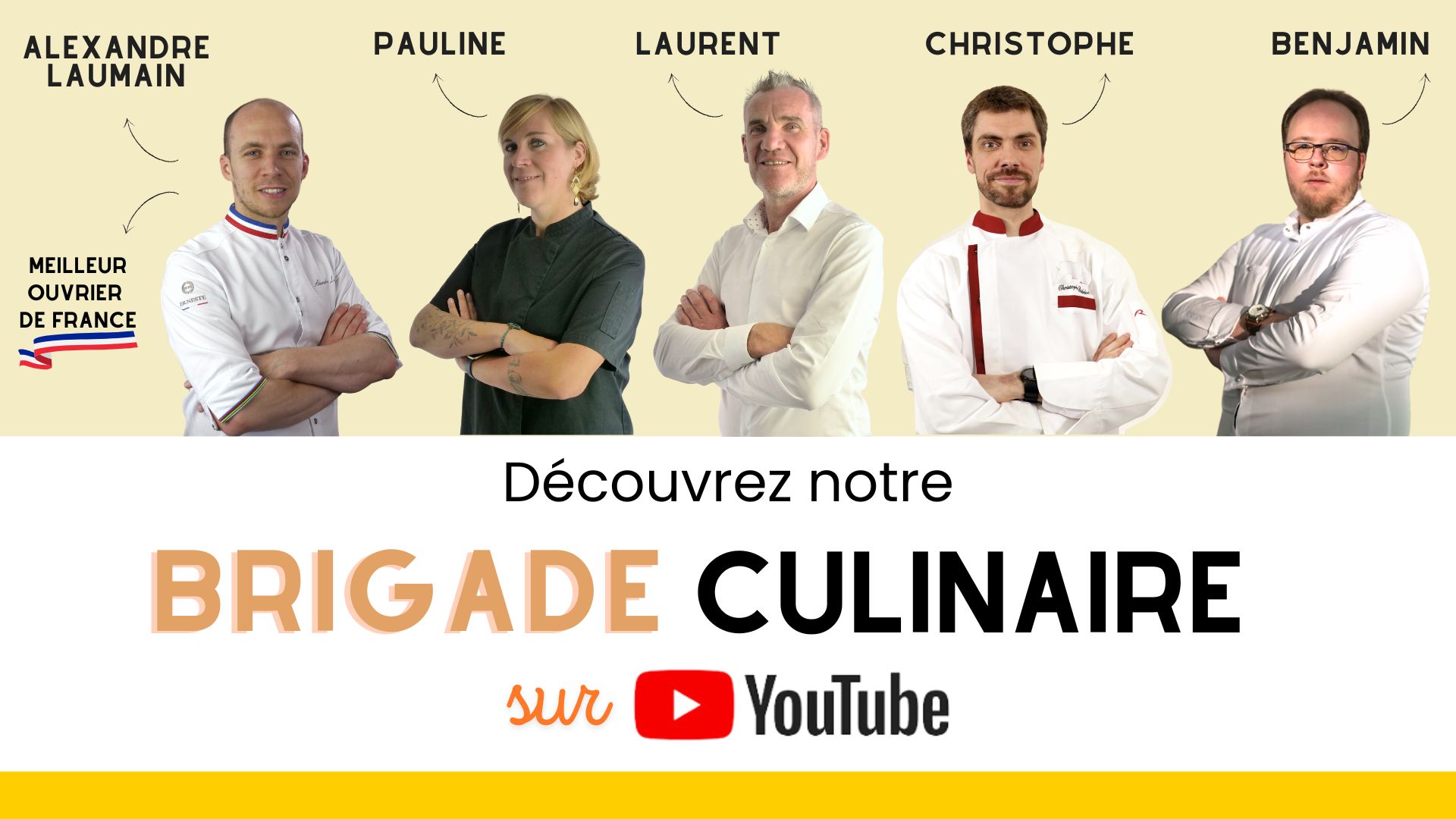 Brigade 5 formateurs culinaire CAP CFA Espace Concours