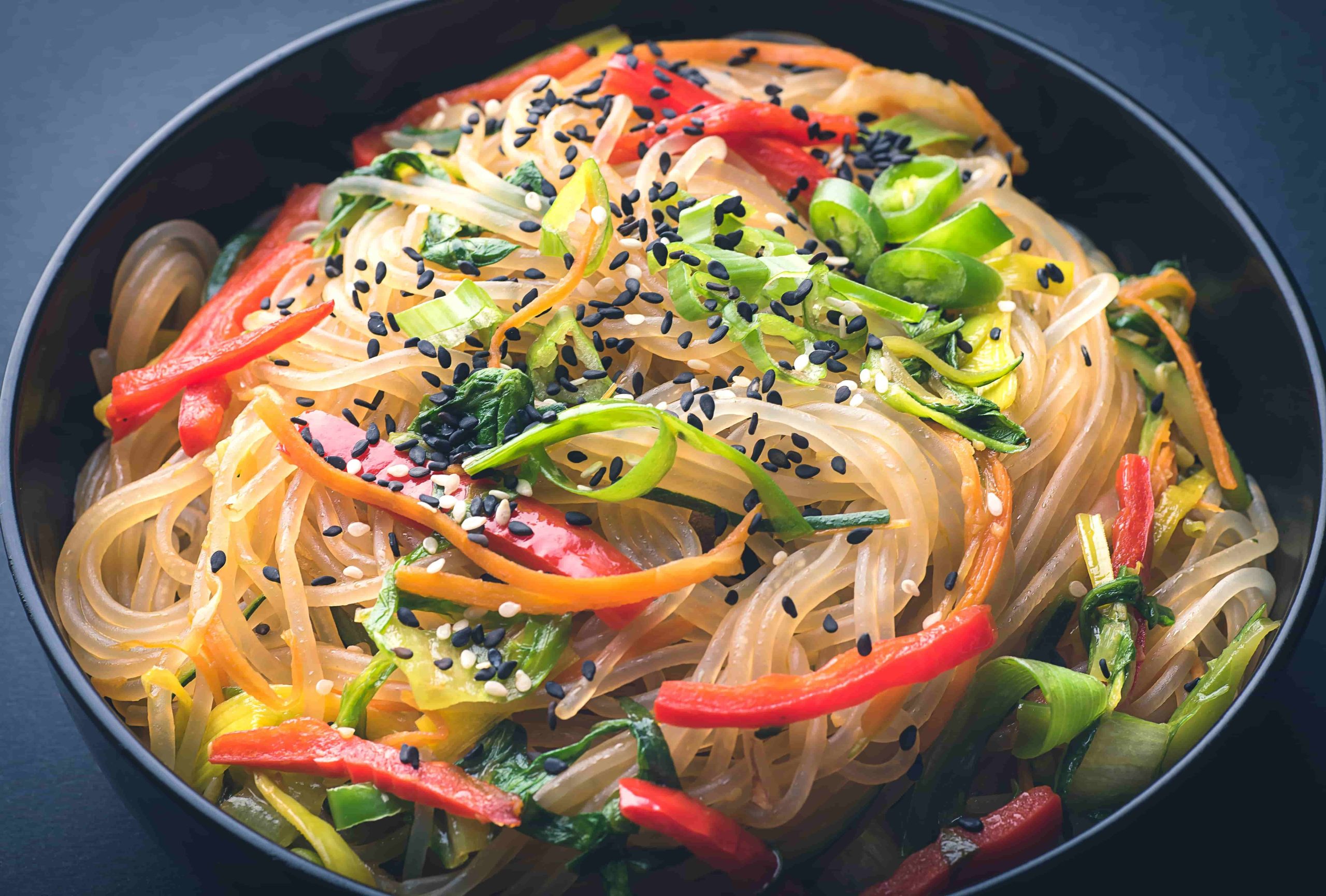 Japchae légumes et bœuf - Recette coréenne