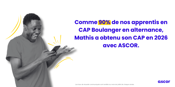Taux de réussite 2026 CAP Boulanger CFA Ascor Espace Concours